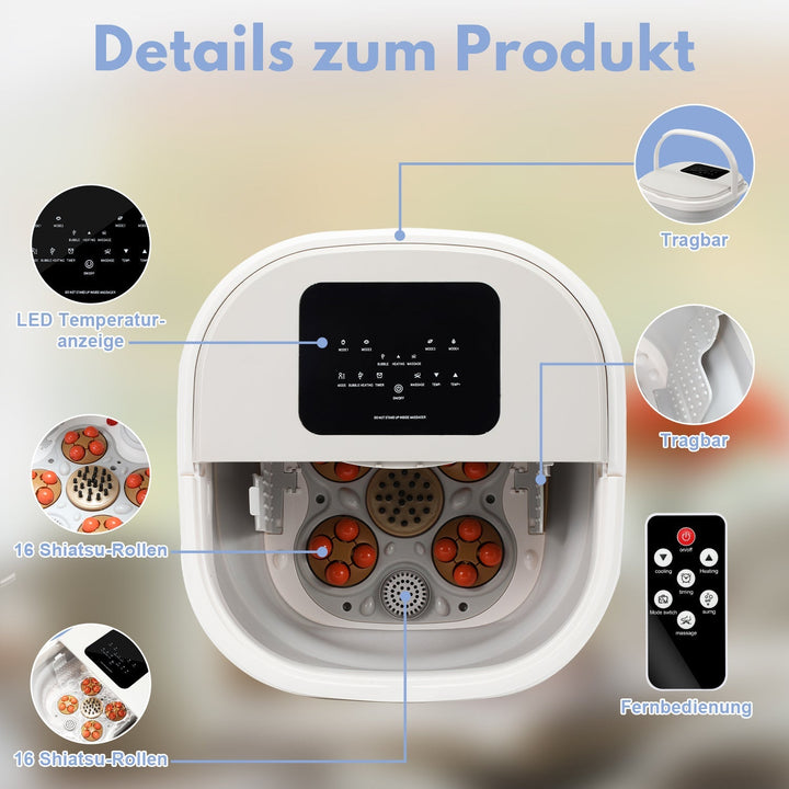 Electric foot massage device heating foldable | Stornfield