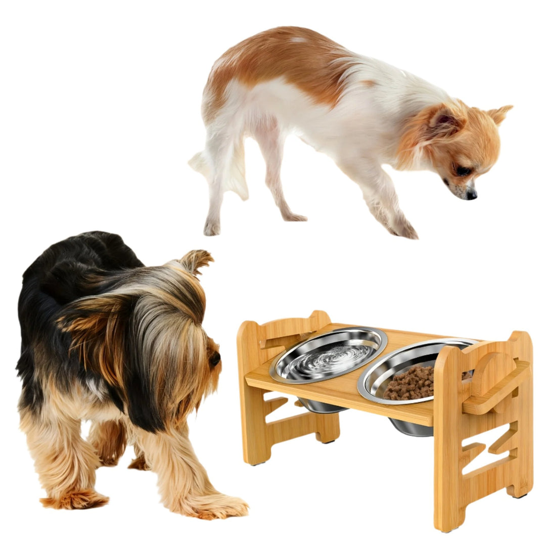 Stornfield Non-Slip Raised Dog Bowl Stand with Double Bowls