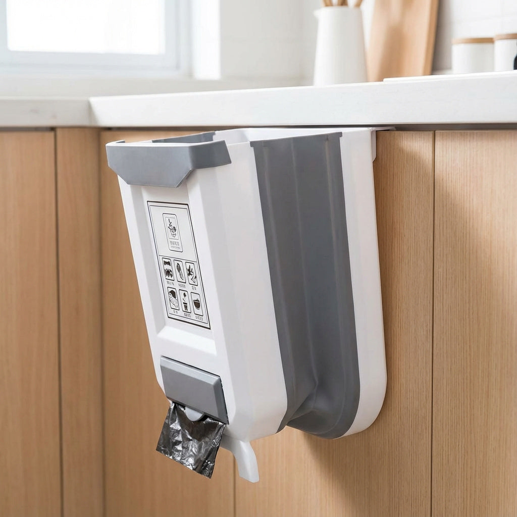 Foldable kitchen trash can for countertop | Stornfield