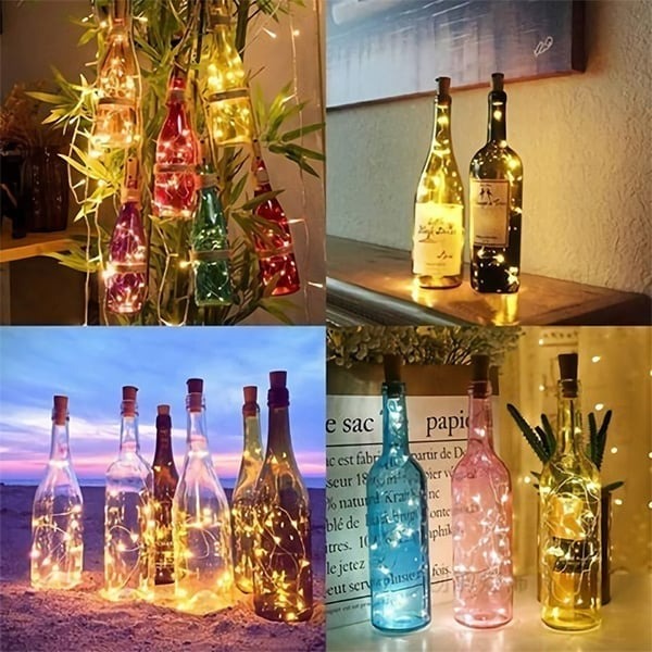 Led Bottle Light Cork Night Light DIY Decor | Stornfield