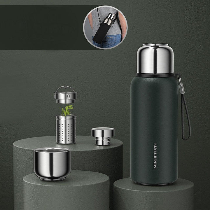 Stornfield | Insulated Thermos Water Bottle, with Tea Filter & Wide-mouth Opening, for Coffee, Tea & Cold Beverage
