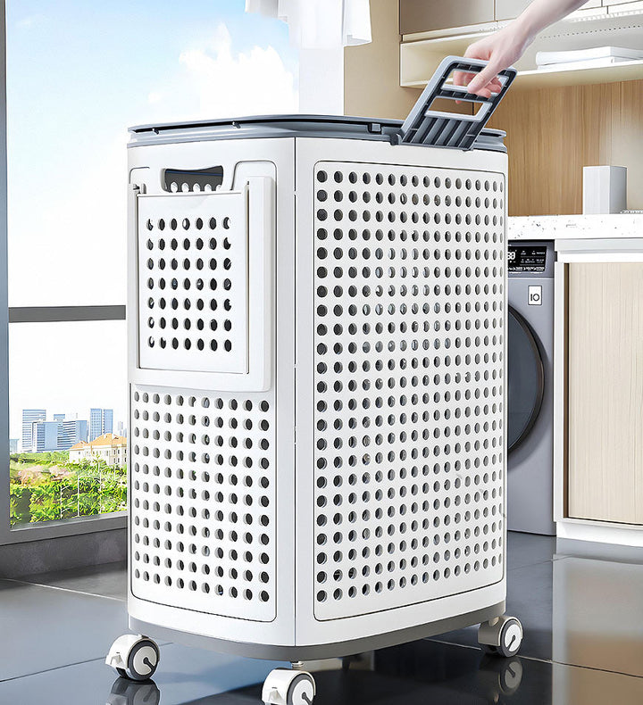 GlideEase Laundry Bin — Effortless laundry carrying without back pain for tidy, fresh clothes | Stornfield