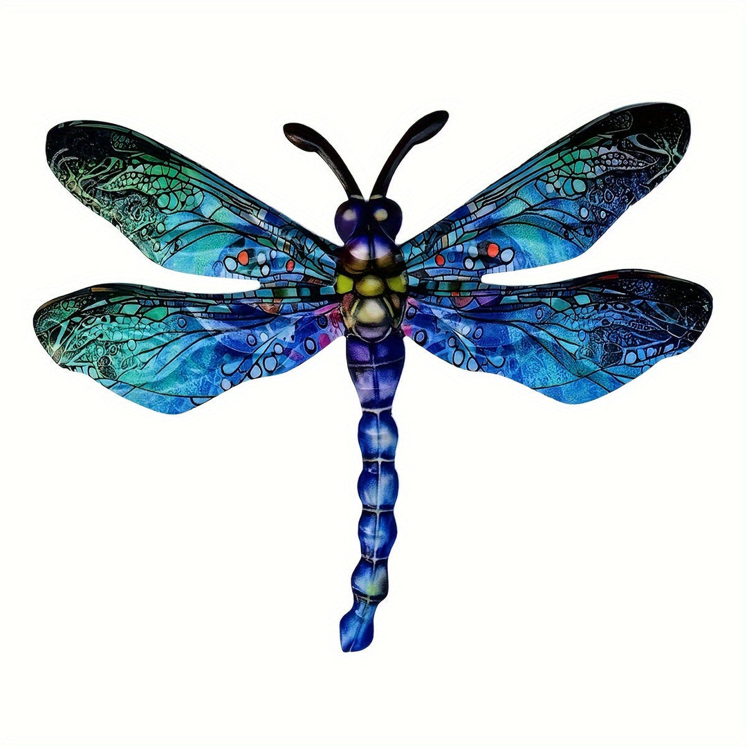 Stornfield | Vibrant Metal Dragonfly Wall Art – Outdoor Art Decor for Gardens, Homes, and Events – Durable, Versatile, and Eye-Catching – A Perfect Gift Idea for Any Occasion