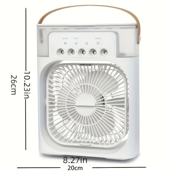 1pc Portable Air Conditioner, Household Small Air Cooler, Hydrocooling Fan, Portable Air Adjustment For Office, 3 Speed Air Cooling Fan Humidifier, 5pcs Humidified Spray Heads For Home Appliances | Stornfield