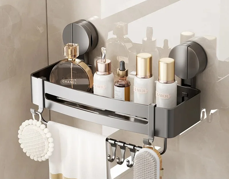 AquaGrip – Luxury Suction Cup Bath Shelf, No Drilling Required Stornfield