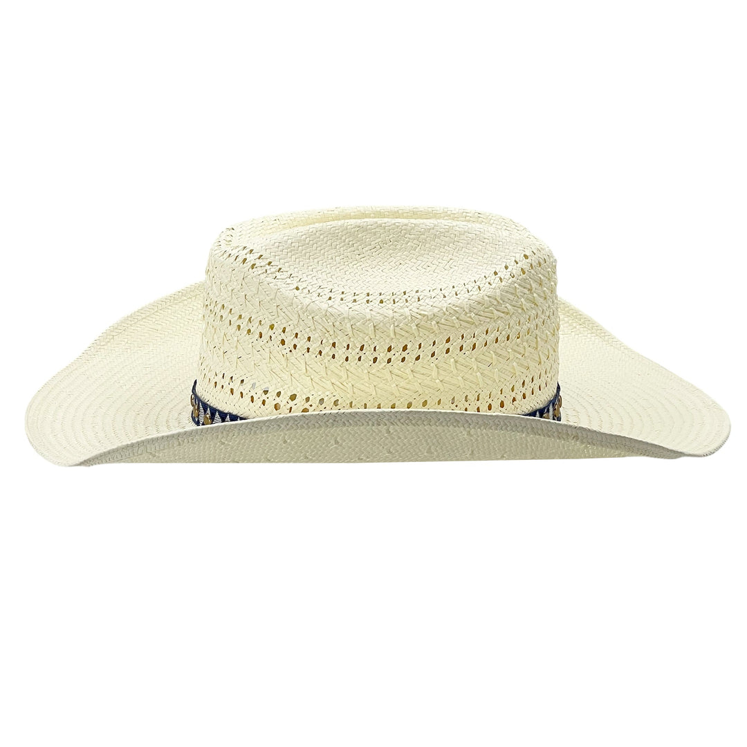 Curved-Brim Straw Hat – Cut-Out Crown Detail | Stornfield