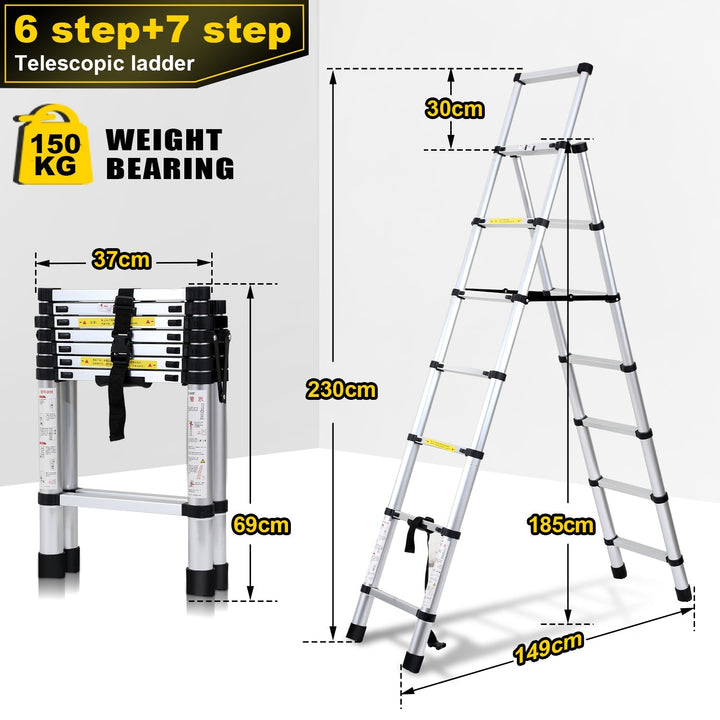 Telescoping ladder Folding ladder A-frame | Stornfield