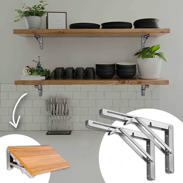 Foldable Bracket | 2 sets thick stainless steel folding table bracket | Stornfield