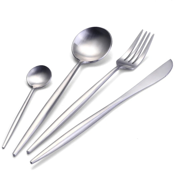 Silver Stainless Steel Cutlery Set | Stornfield