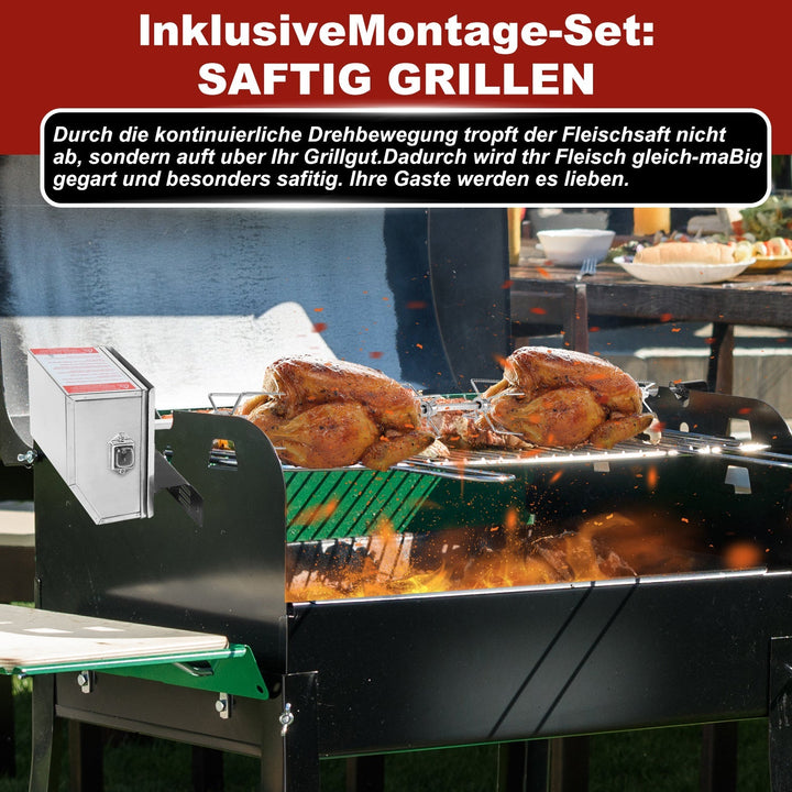 BBQ Grill Skewer Stainless Steel Motor 4x Meat Needle | Stornfield