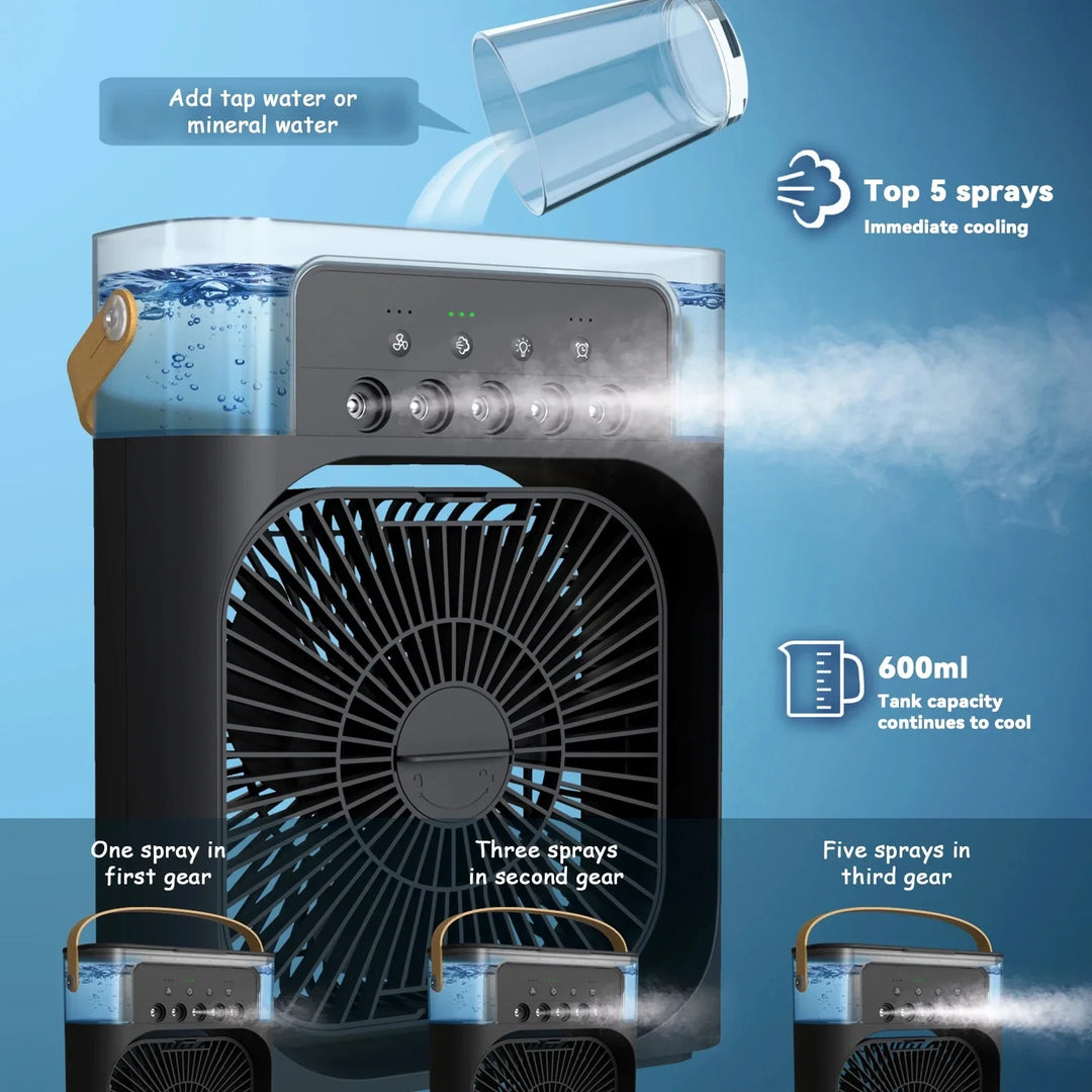 3-in-1 Portable Air Cooler with Humidifier and LED Night Lights | Stornfield