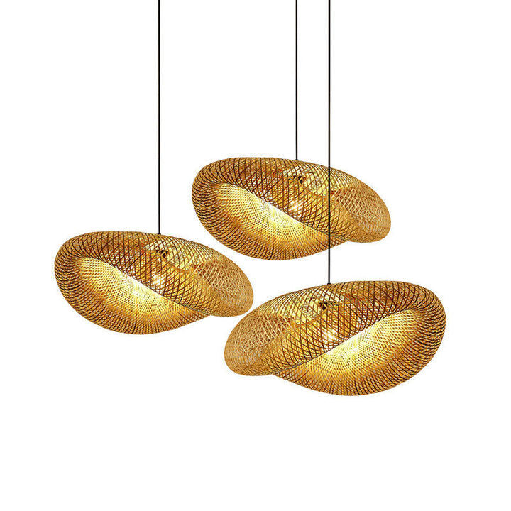Stornfield | Bamboo Woven Rattan - Pendant Light - LED - Light