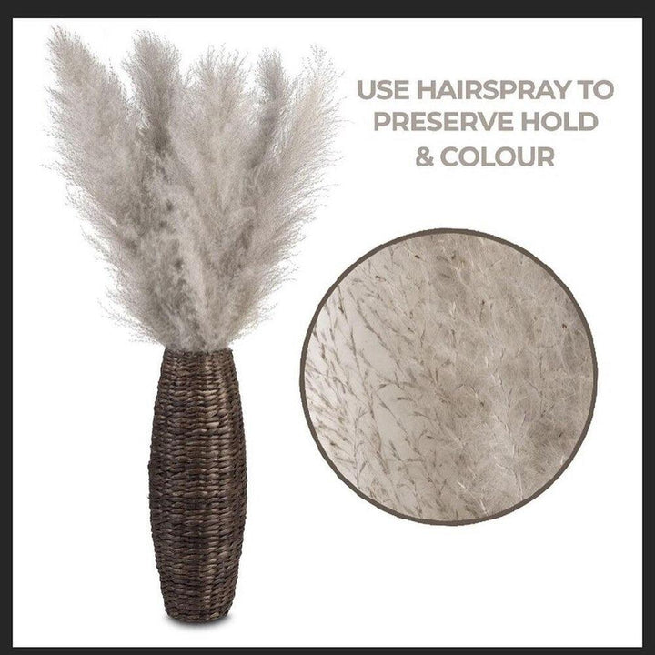 Stornfield | 80 cm natural, real dried pampas grass bouquet (white / beige / gray) │ fluffy feather for modern boho home decor