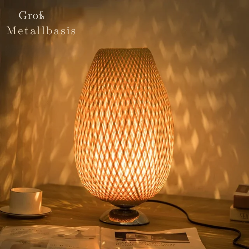 Vintage Bamboo Table Lamp - Retro Bamboo Lamp for Living Room and Office | Stornfield