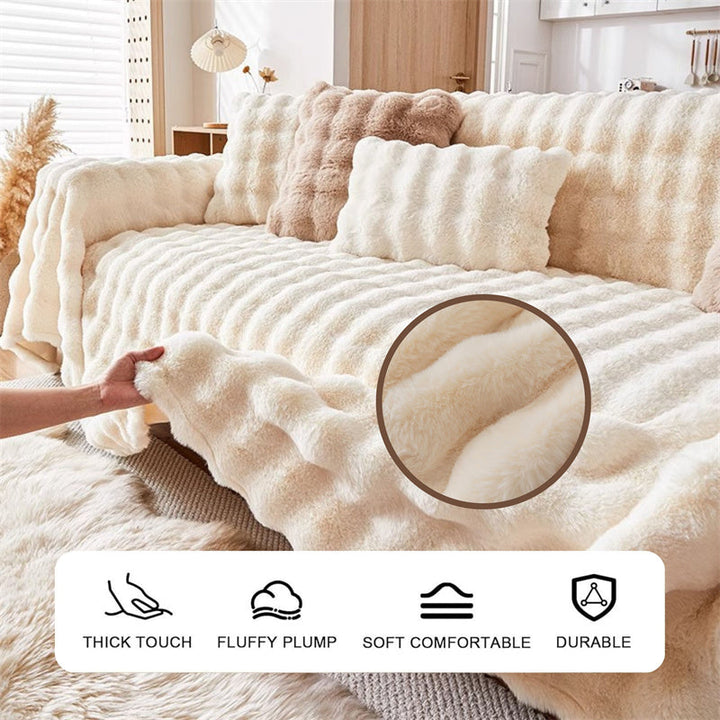 Premium Faux Fur Non-Slip Sofa Covers | Stornfield