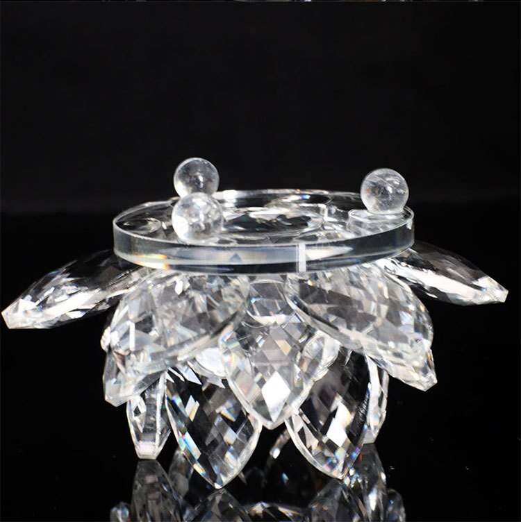 Stornfield | 80mm Quartz Crystals Lotus Flower Craft Glass Fengshui Ornaments Healing Crystals Home Decoration Wicca Party Decor Yoga Gifts Souvenir