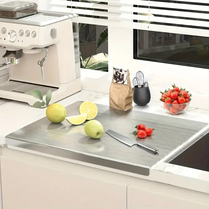 Double-sided cutting board made of stainless steel – Non-slip & hygienic | Perfect for the kitchen | Stornfield