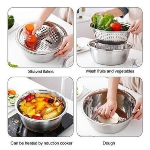 Stornfield Stainless Steel Fine Mesh Strainer Set