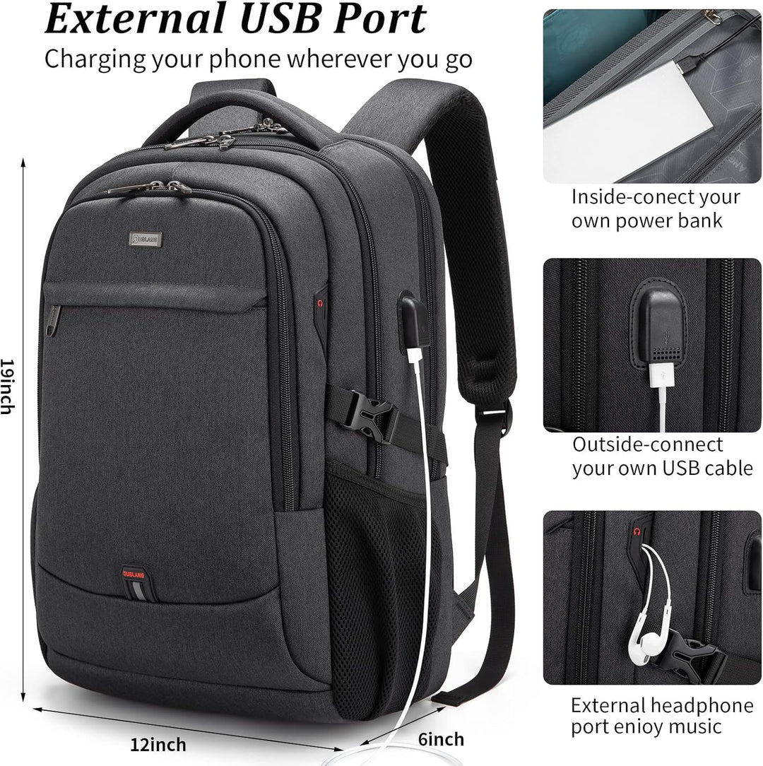 Water-Resistant Travel Laptop Backpack with USB Port & Organised Storage | Stornfield