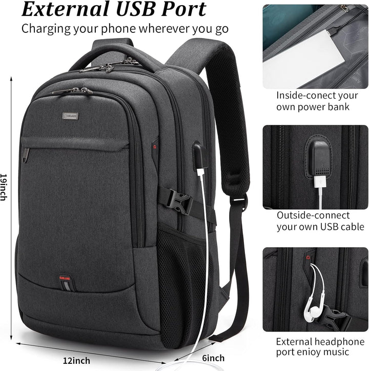 Water-Resistant Travel Laptop Backpack with USB Port & Organised Storage | Stornfield