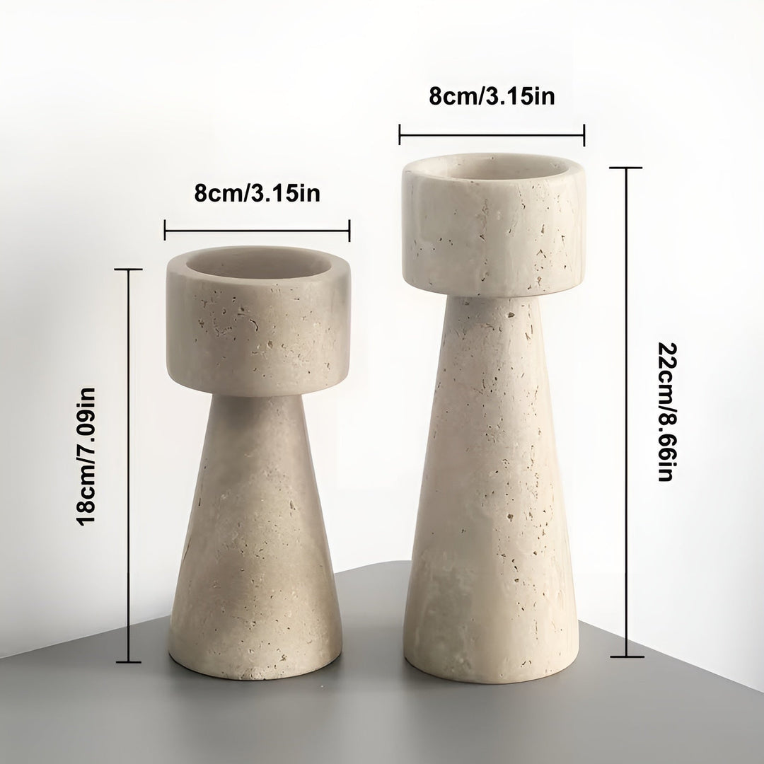 MarStornfielde candle holder made of natural stone – Elegant & Decorative | Polished for taStornfielde, wedding and living space | Stornfield
