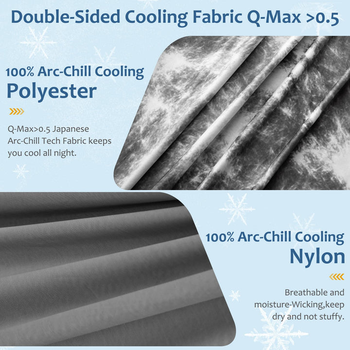 Tie Dye Cooling Blanket – Q-Max 0.5+ Double-Layer Dual-Sided Cool Touch Blanket for Comfortable Summer Nights-Grey | Stornfield