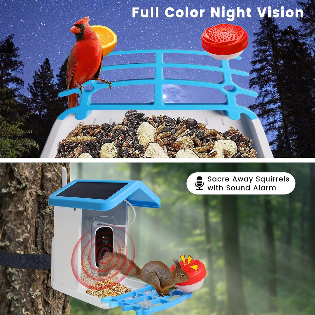 Smart Bird Feeder with Solar Camera – AI Bird Recognition & Night Vision | Stornfield
