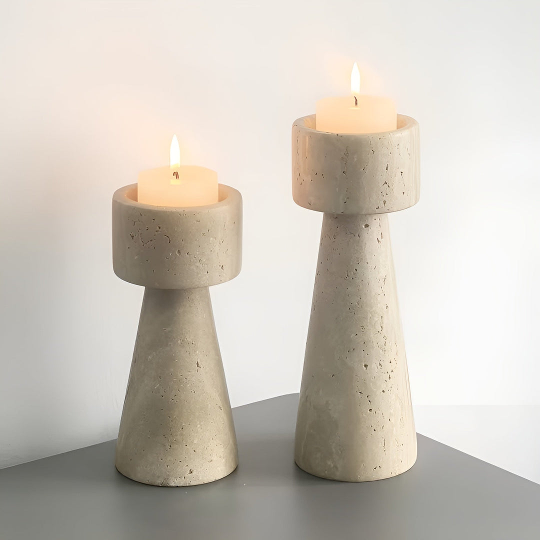 MarStornfielde candle holder made of natural stone – Elegant & Decorative | Polished for taStornfielde, wedding and living space | Stornfield