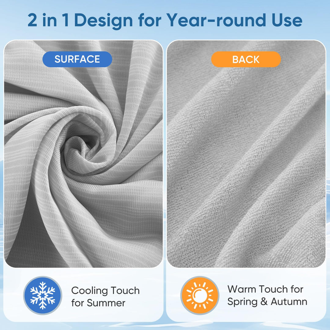 Cooling Blanket –   Q-Max>0.5, Lightweight Bamboo Fiber, Breathable & Soft, All-Season Cool Comfort | Stornfield