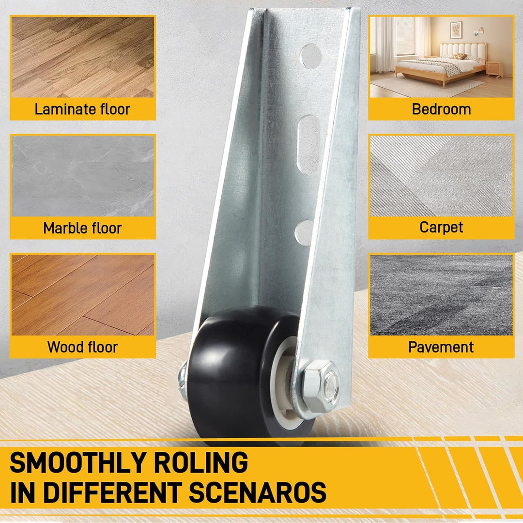 Low-Profile Side-Mount Caster Wheels for Furniture Stornfield