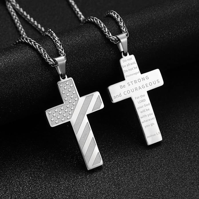 Stornfield | IronPride Cross American Flag Cross Necklace