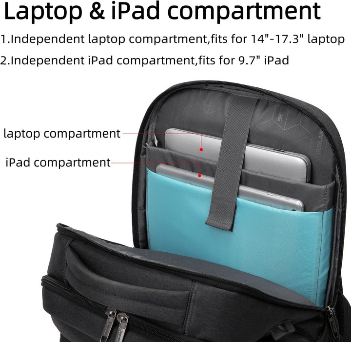 Water-Resistant Travel Laptop Backpack with USB Port & Organised Storage | Stornfield