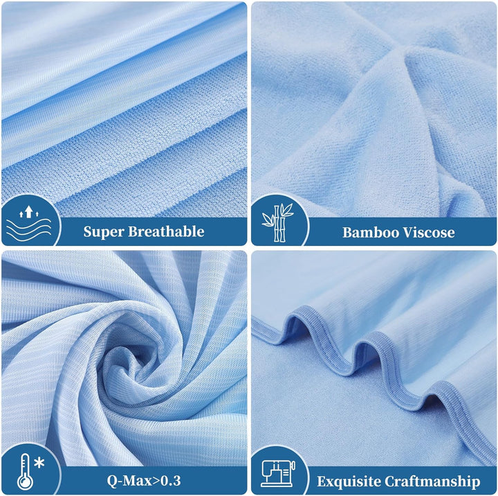 Cool Fiber Q-Max 0.4 Double-Sided Ice Silk Cooling Blanket – Lake Blue | Stornfield