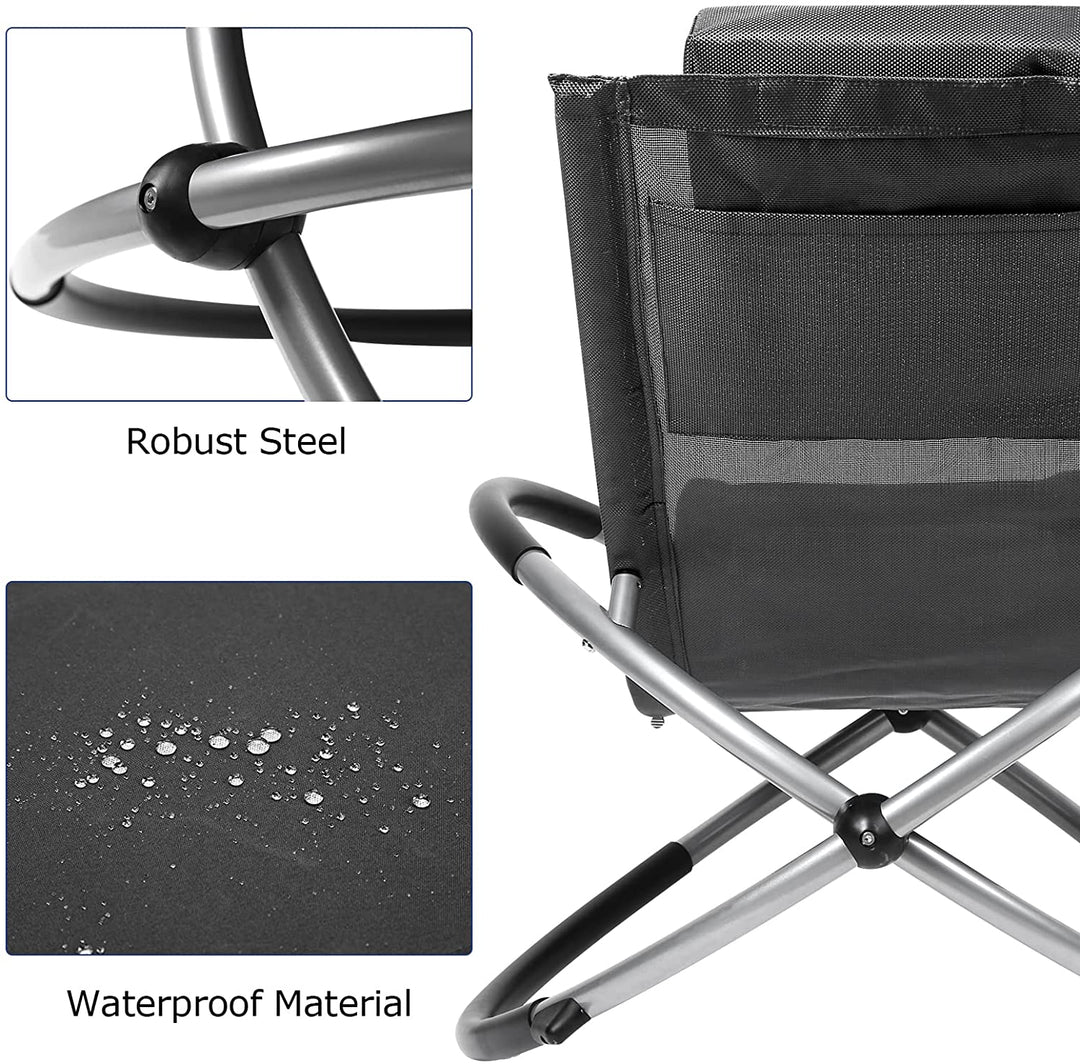 Relax lounger deck chair swinging lounger foldable | Stornfield