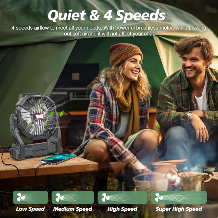 Portable Rechargeable Camping Fan | Stornfield