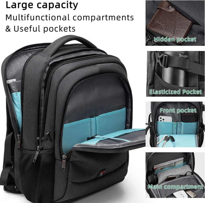 Water-Resistant Travel Laptop Backpack with USB Port & Organised Storage | Stornfield