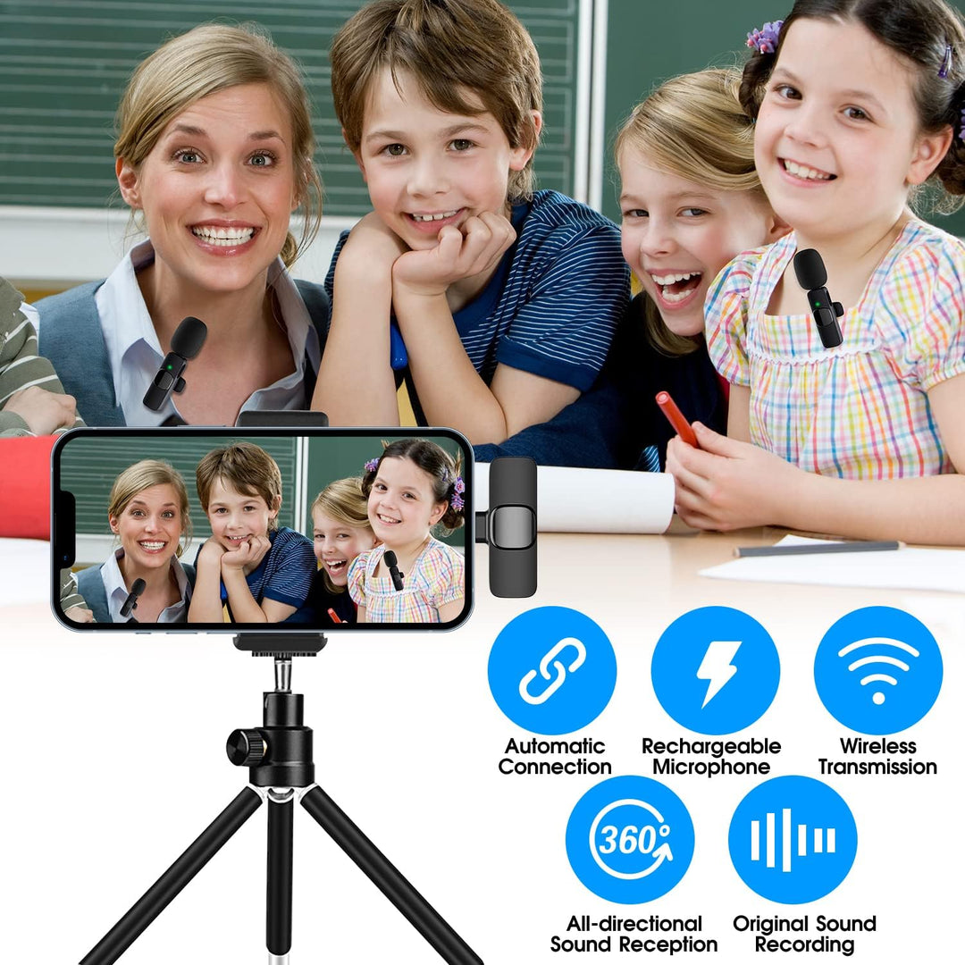 Stornfield | 2-Pack Wireless Microphone for iPhone iPad