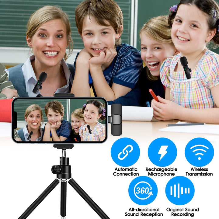 Stornfield | 2-Pack Wireless Microphone for iPhone iPad