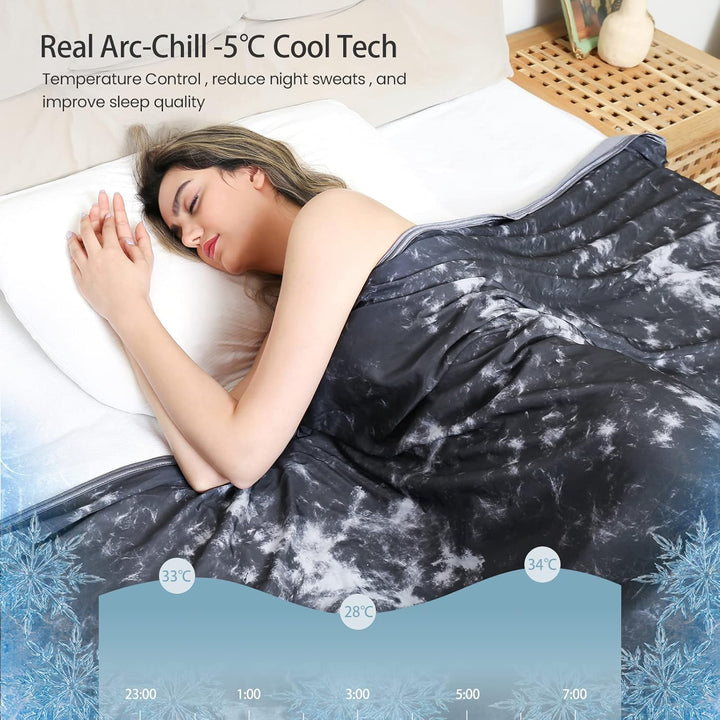 Tie-Dye Cooling Blanket – Q-Max > 0.5, Double-Sided & Stylish Color Black | Stornfield