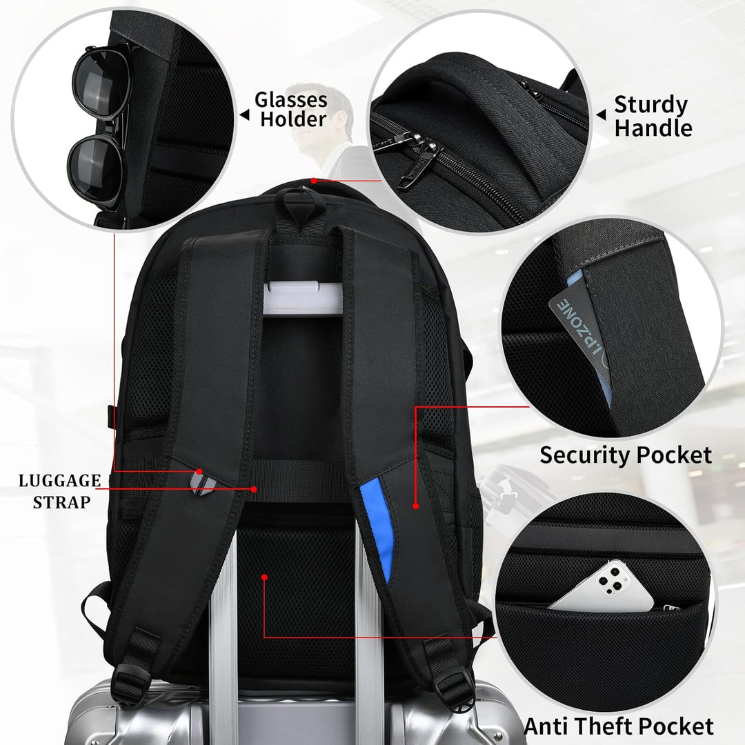 Water-Resistant Travel Laptop Backpack with USB Port & Organised Storage | Stornfield