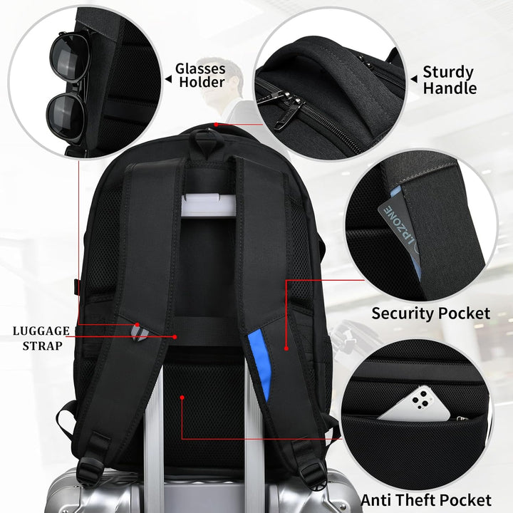 Water-Resistant Travel Laptop Backpack with USB Port & Organised Storage | Stornfield