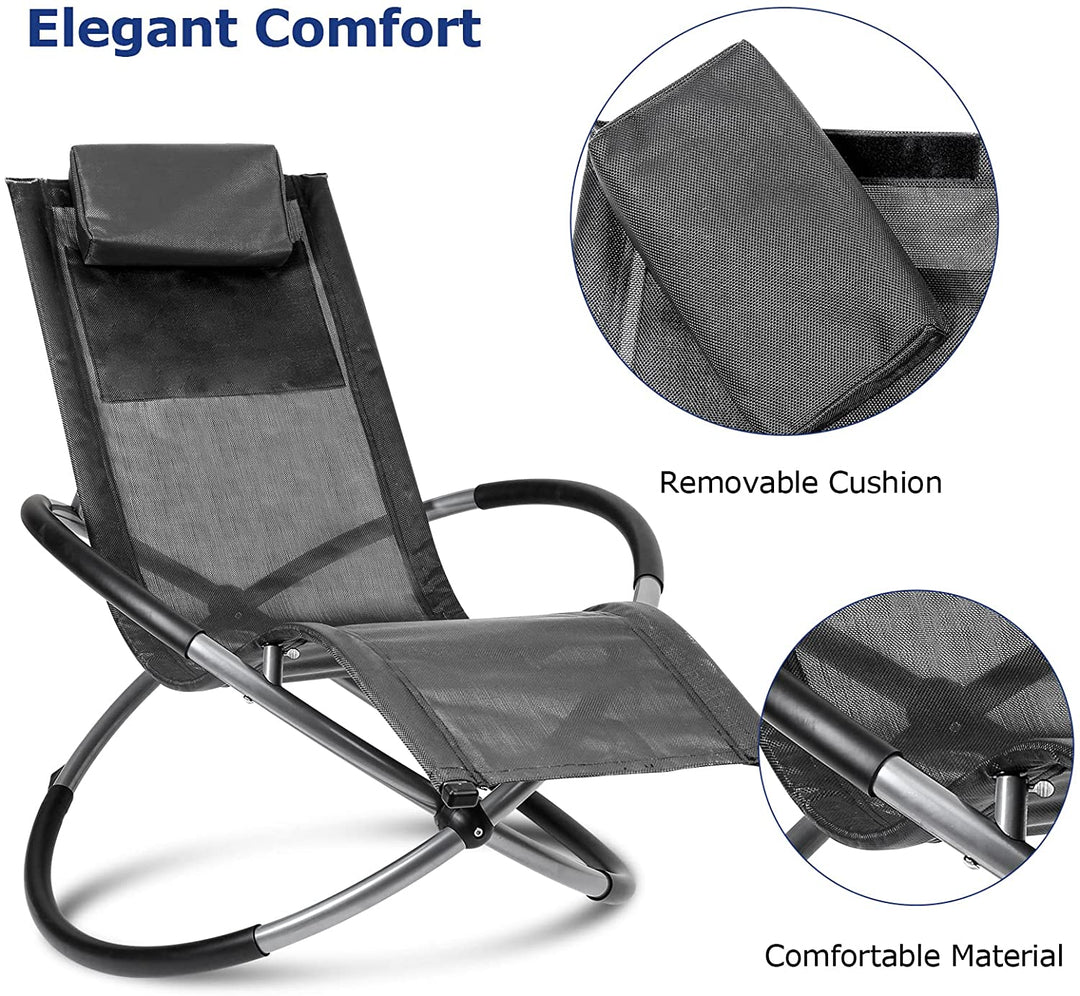 Relax lounger deck chair swinging lounger foldable | Stornfield