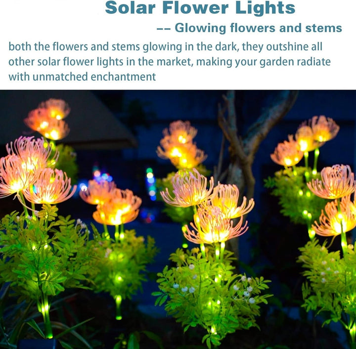 Solar Illuminating Flowers for Outdoors – 2 Packs of LED Garden Lighting | Stornfield