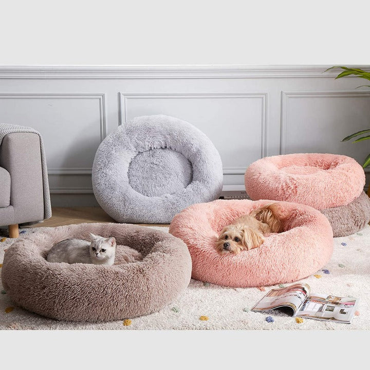 Stornfield | Donut Lit pour Chien en Peluche Calmant pour Chiens Petit à Grand