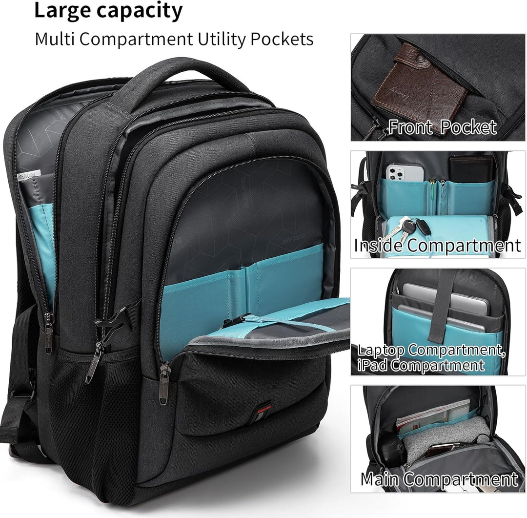Water-Resistant Travel Laptop Backpack with USB Port & Organised Storage | Stornfield
