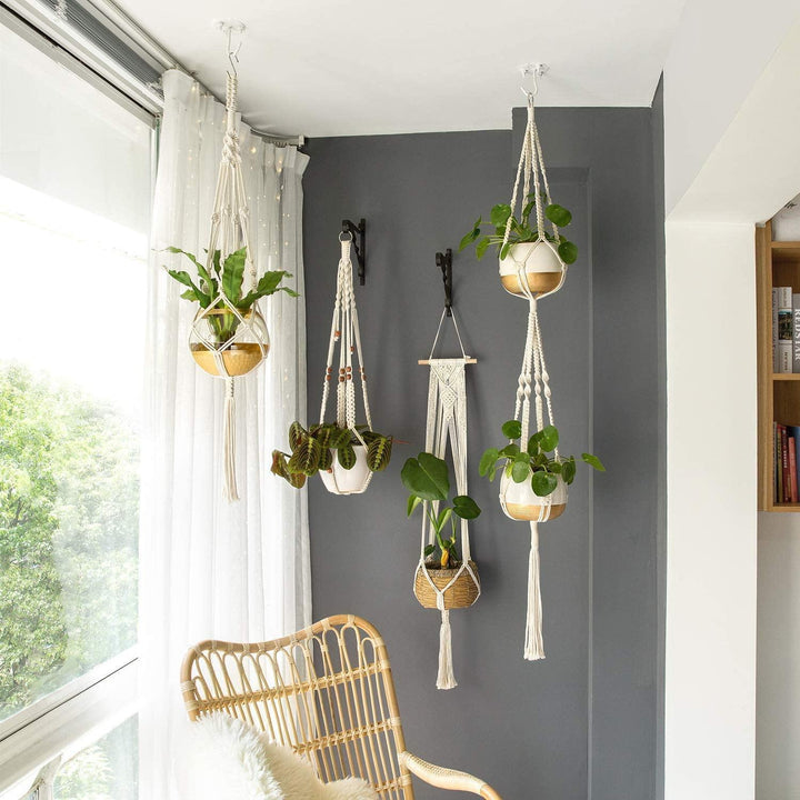 Stornfield | Handmade Boho Macrame Plant Hanger Set of 4