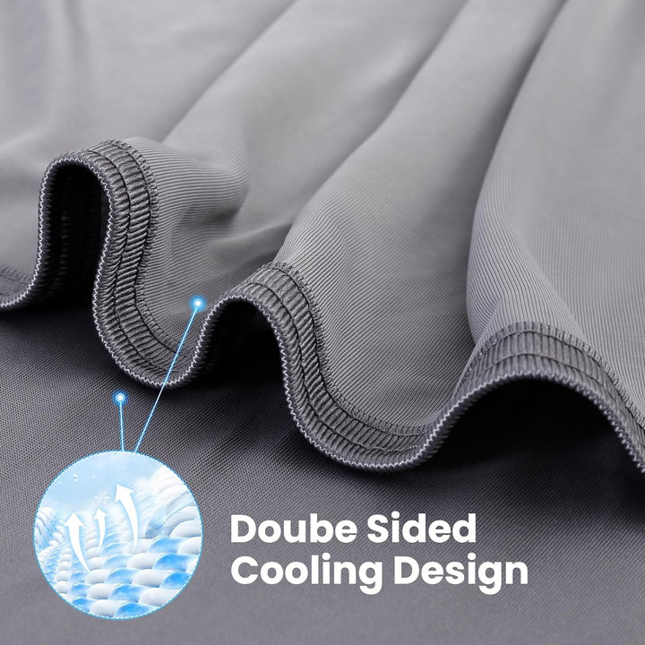 Q-Max > 0.5 Gradient Gray Cooling Blanket – Double-Sided, Breathable & Machine Washable | Stornfield