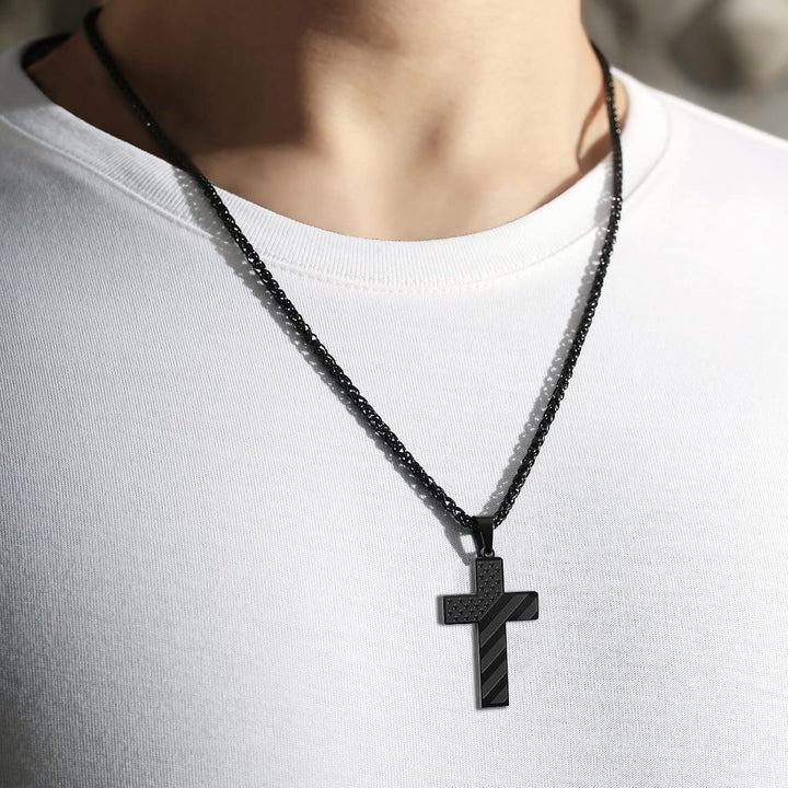 Stornfield | IronPride Cross American Flag Cross Necklace