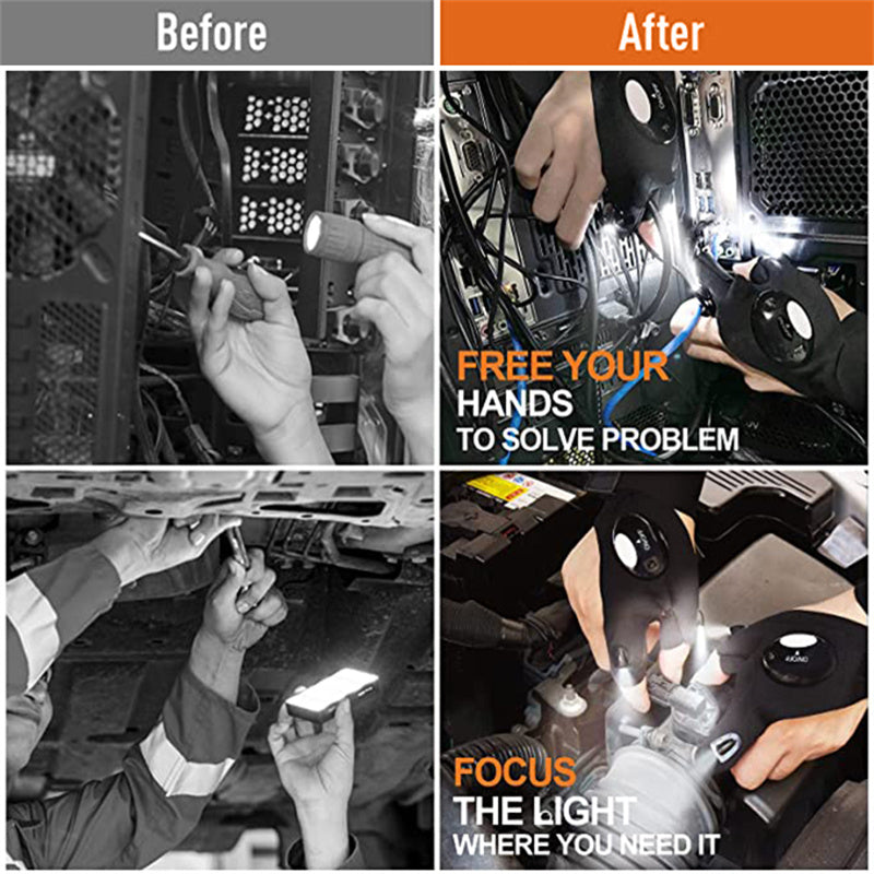 Comfortable LED gloves with waterproof lights | Stornfield