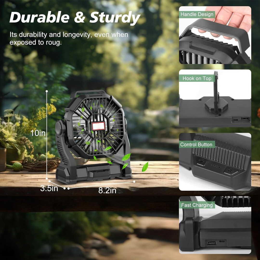 Portable Rechargeable Camping Fan | Stornfield